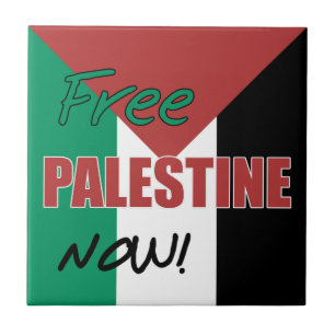 Carreau En Céramique Libérez la Palestine maintenant : un drapeau pale