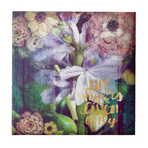 Carreau En Céramique Life Whispers Écouter Art numérique Collage