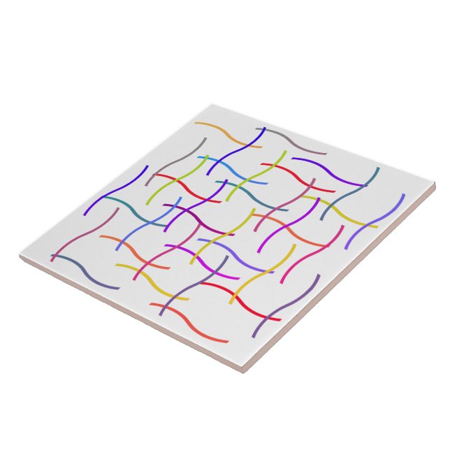Carreau En Céramique Lignes aléatoires colorées (Côté)