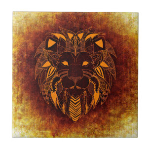 Carreau En Céramique Lion animal sauvage abstrait