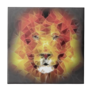 Carreau En Céramique Lion fractal