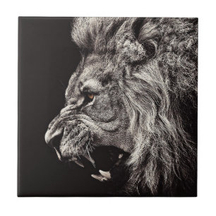 Carreau En Céramique Lion homme en colère