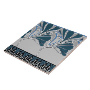 CARREAU EN CÉRAMIQUE LIS NOUVEAU : ACIER BLEU