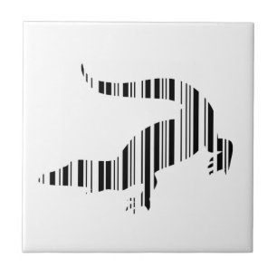 Carreau En Céramique LIZARD REPTILE BAR CODE Crocodile Code barre Motif