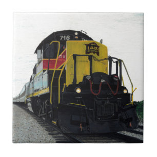 Carreau En Céramique Locomotive de train sur les voies ferrées