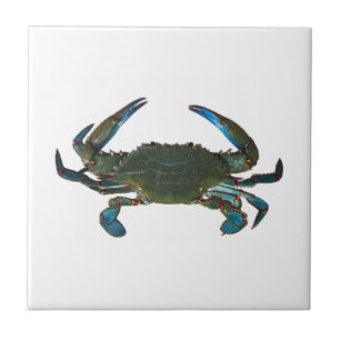 Carreau En Céramique Logo atlantique de crabe bleu