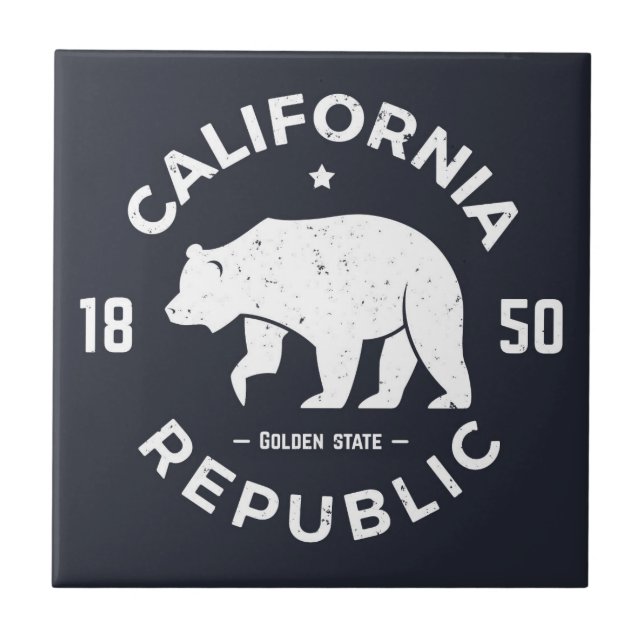 Carreau En Céramique Logo | de la Californie le Golden State (Devant)