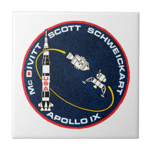 Carreau En Céramique Logo de patchs de mission Apollo 9 NASA