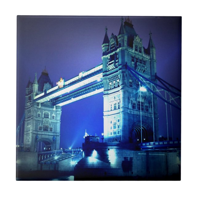 Carreau En Céramique London Tower Bridge & Blue Night (Devant)