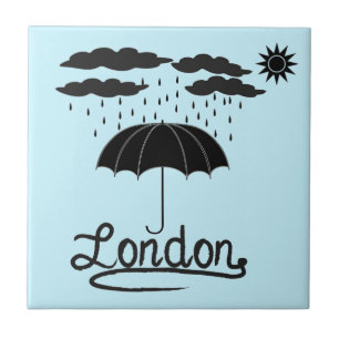 Carreau En Céramique Londres sous un parapluie