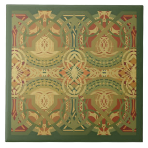 Carreau En Céramique Louis Sullivan "motif supérieur de pochoir de