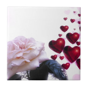 Carreau En Céramique Love Hearts Roses Fleur Fleur Destinée Nature