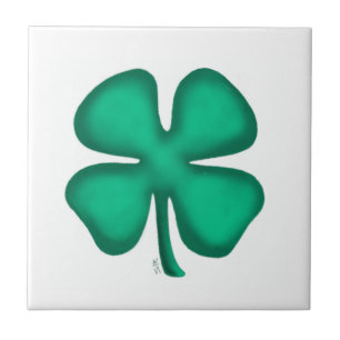 Carreau En Céramique Lucky 4 Leaf Irish Clover petite tuile