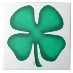 Carreau En Céramique Lucky 4 Leaf Irlandais Clocher grande tuile