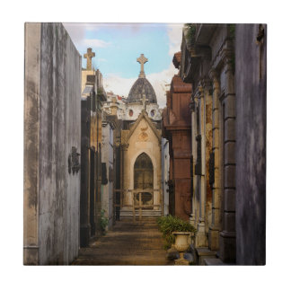 Carreau En Céramique Lumière de soirée dans le cimetière de Recoleta