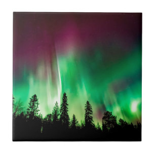 Carreau En Céramique Lumière nord d'Aurora borealis
