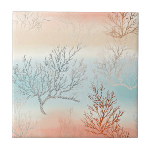 Carreau en céramique Lux Aquarelle Côtière Corail 