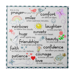 Carreau En Céramique Ma Prière Pour Vous