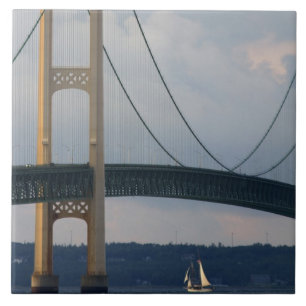 Carreau En Céramique Mackinac Bridge, Michigan, États-Unis