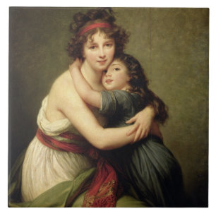 Carreau En Céramique Madame Vigee-Lebrun et sa fille