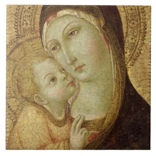 Carreau En Céramique Madonna et enfant