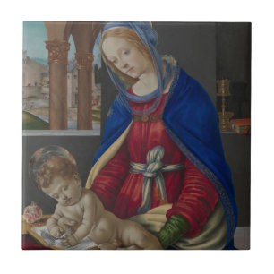 Carreau En Céramique Madonna et enfant, circa 1483-4