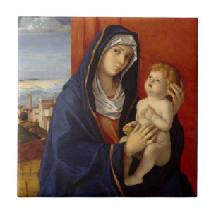 Carreau En Céramique Madonna et enfant, circa 1485