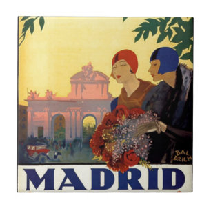 Carreau En Céramique Madrid Temporada de Primavera - affiche vintage