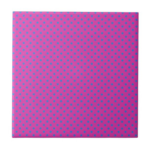 Carreau En Céramique Magenta, Pois bleus