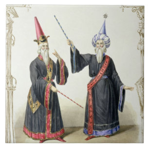Carreau En Céramique Magiciens au carnaval à Berlin, 1836 (couleur