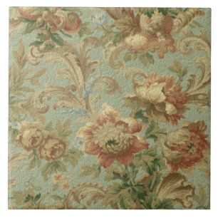 Carreau En Céramique Magnifique Texture florale de l'ancien monde
