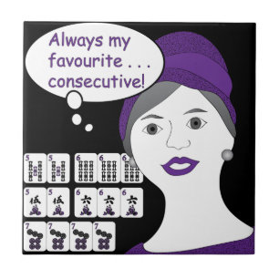 Carreau En Céramique Mah Jongg Dit Un Carrelage Consécutif