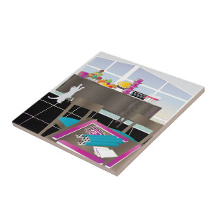 Carreau En Céramique Mah Jongg Jeu Night Tile