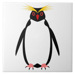 Carreau En Céramique Manchot rockhopper ou macaroni drôle