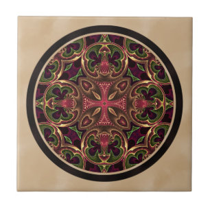 Carreau En Céramique Mandala, abrégé sur kaléïdoscopique croix