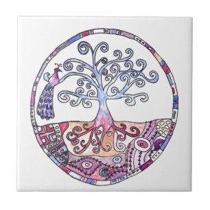 Carreau En Céramique Mandala - arbre de la vie dans le paradis