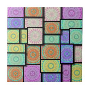Carreau En Céramique Mandala coloré Mosiac