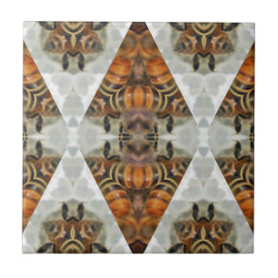 Carreau En Céramique Mandala d'abeille de miel