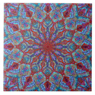 Carreau En Céramique Mandala de couleur romantique de style arabesque