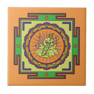Carreau En Céramique Mandala de Ganesha