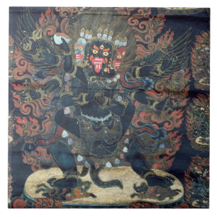 Carreau En Céramique Mandala (parchemin peint)