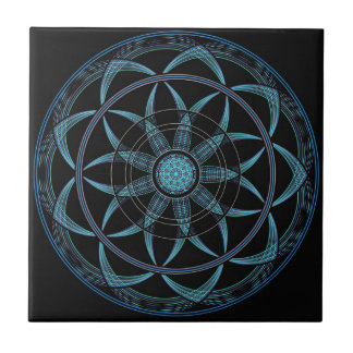 Carreau En Céramique Mandala sacré de la géométrie - bonheur