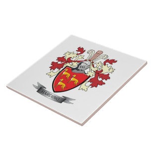 Carreau En Céramique Manteau de crête de famille de Harding des bras