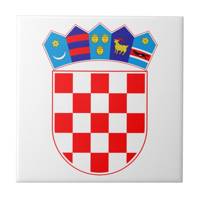 Carreau En Céramique Manteau de la Croatie des bras (Devant)