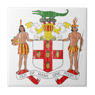 Carreau En Céramique Manteau de la Jamaïque des bras