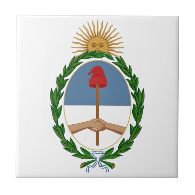 Carreau En Céramique Manteau de l'Argentine des bras (Devant)