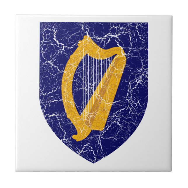 Carreau En Céramique Manteau de l'Irlande des bras (Devant)
