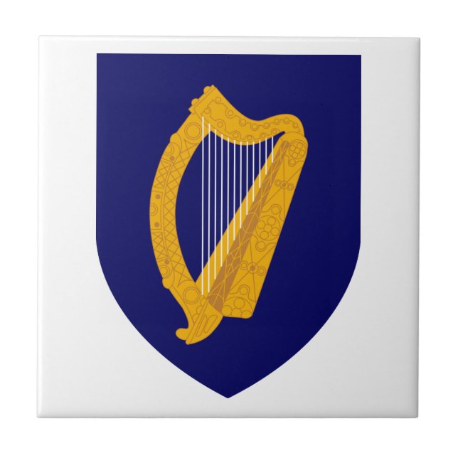 Carreau En Céramique Manteau de l'Irlande des bras (Devant)