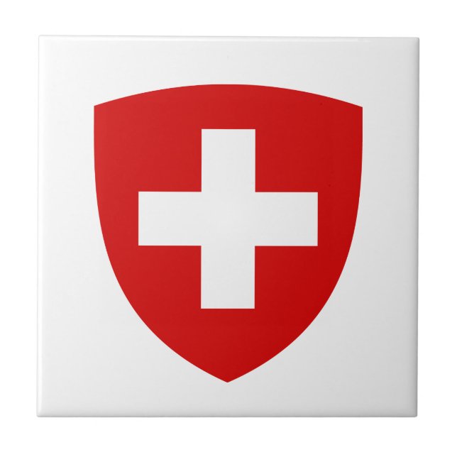 Carreau En Céramique Manteau des bras suisse - souvenir de la Suisse (Devant)