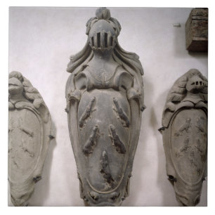 Carreau En Céramique Manteaux des bras de la famille de Vecchietti